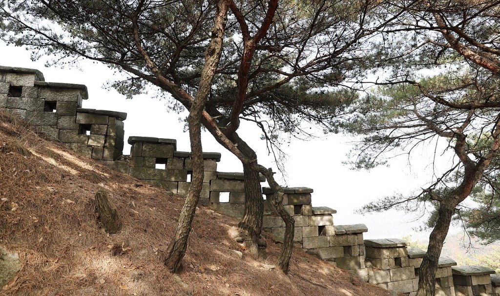 View of Bugaksan Mountain from Buam-dong, the neighborhood home to the real Coffee Prince cafe