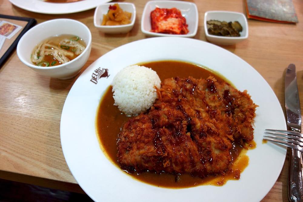 Japanese-style pork cutlet (donkatsu) set, similar to the dish served at Ryoko on Hwangnidan-gil